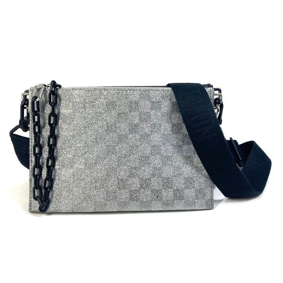 Authentic LOUIS VUITTON DamierGrister Trio pouch NM Pouch Crossbody - Picture 1 of 13